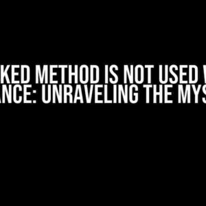 Mocked Method is Not Used with Instance: Unraveling the Mystery